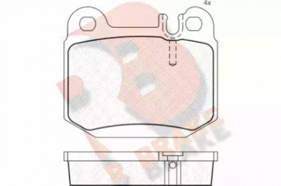 R BRAKE rb1391 -  Комплект тормозных колодок, дисковый тормоз